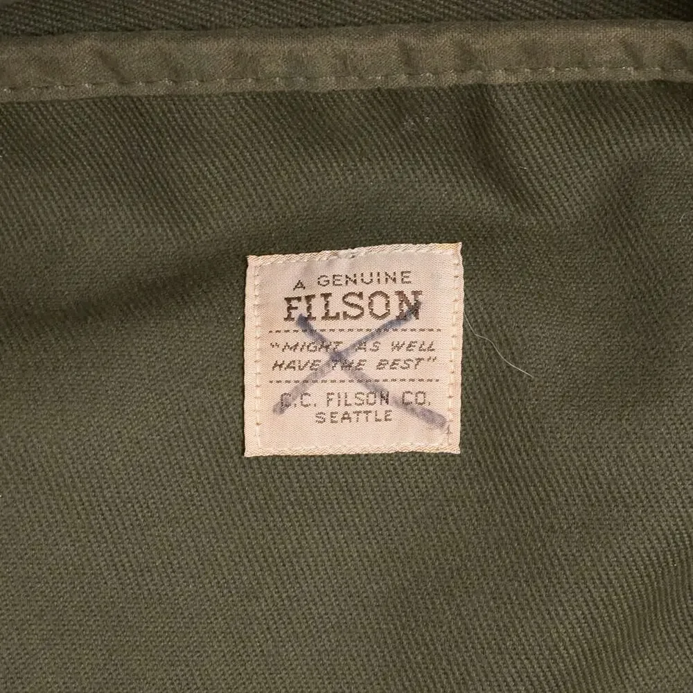 Filson Large Pullman Travel Bag Otter Green Made in USA Rugged Twill Duffel